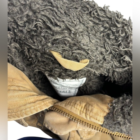 Aeropostale Men’s Chore Barn Utility Coat Full Zip Sherpa Lined Size Large - Picture 13 of 14